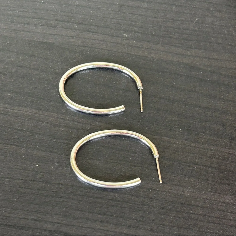 Delicate Silver Hoop Earrings